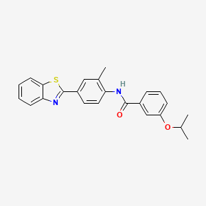 molecular formula C24H22N2O2S B4736719 N-[4-(1,3-benzothiazol-2-yl)-2-methylphenyl]-3-(propan-2-yloxy)benzamide 