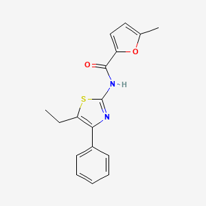 molecular formula C17H16N2O2S B4736731 N-(5-ETHYL-4-PHENYL-13-THIAZOL-2-YL)-5-METHYLFURAN-2-CARBOXAMIDE 