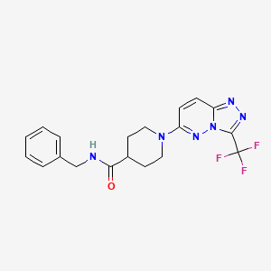molecular formula C19H19F3N6O B4736822 N-benzyl-1-[3-(trifluoromethyl)[1,2,4]triazolo[4,3-b]pyridazin-6-yl]piperidine-4-carboxamide 