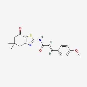 molecular formula C19H20N2O3S B4736933 (E)-N-(5,5-DIMETHYL-7-OXO-4,5,6,7-TETRAHYDRO-1,3-BENZOTHIAZOL-2-YL)-3-(4-METHOXYPHENYL)-2-PROPENAMIDE 