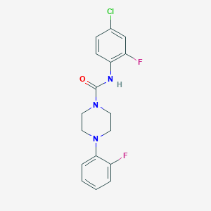 molecular formula C17H16ClF2N3O B4736969 N-(4-chloro-2-fluorophenyl)-4-(2-fluorophenyl)piperazine-1-carboxamide 