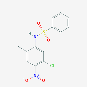 molecular formula C13H11ClN2O4S B047370 n-(5-chloro-2-methyl-4-nitrophenyl)benzenesulfonamide CAS No. 118233-09-3