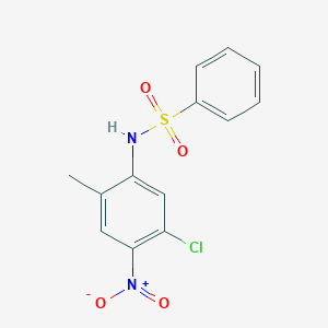 molecular formula C13H11ClN2O4S B047370 N-(5-Chloro-2-Methyl-4-Nitrophenyl)-Benzenesulfonamide CAS No. 118233-09-3