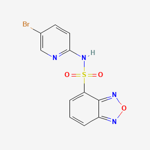 molecular formula C11H7BrN4O3S B4737140 N-(5-bromopyridin-2-yl)-2,1,3-benzoxadiazole-4-sulfonamide 