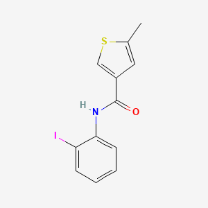 molecular formula C12H10INOS B4737305 N-(2-iodophenyl)-5-methylthiophene-3-carboxamide 