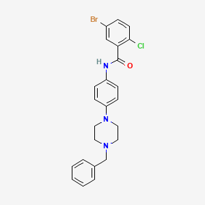 molecular formula C24H23BrClN3O B4737355 N-[4-(4-benzylpiperazin-1-yl)phenyl]-5-bromo-2-chlorobenzamide 