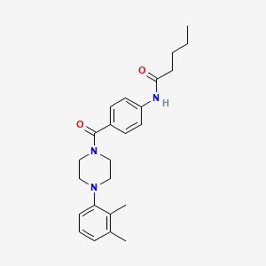 molecular formula C24H31N3O2 B4737471 N-{4-[4-(2,3-DIMETHYLPHENYL)PIPERAZINE-1-CARBONYL]PHENYL}PENTANAMIDE 