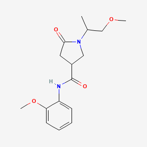 molecular formula C16H22N2O4 B4737731 N-(2-methoxyphenyl)-1-(1-methoxypropan-2-yl)-5-oxopyrrolidine-3-carboxamide 