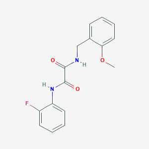 molecular formula C16H15FN2O3 B4737899 N'-(2-fluorophenyl)-N-[(2-methoxyphenyl)methyl]oxamide 