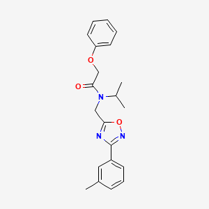 molecular formula C21H23N3O3 B4738034 N-{[3-(3-methylphenyl)-1,2,4-oxadiazol-5-yl]methyl}-2-phenoxy-N-(propan-2-yl)acetamide 