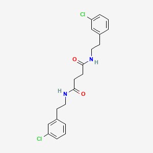 molecular formula C20H22Cl2N2O2 B4738040 N,N'-bis[2-(3-chlorophenyl)ethyl]butanediamide 