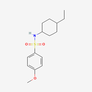molecular formula C15H23NO3S B4738477 N-(4-ETHYLCYCLOHEXYL)-4-METHOXYBENZENE-1-SULFONAMIDE 