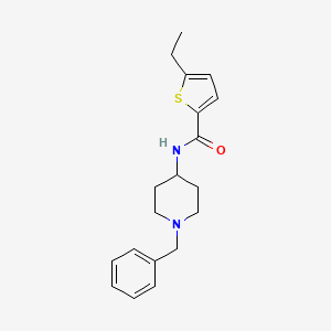 molecular formula C19H24N2OS B4738702 N-(1-benzylpiperidin-4-yl)-5-ethylthiophene-2-carboxamide 