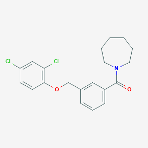 molecular formula C20H21Cl2NO2 B4738819 Azepan-1-yl-[3-[(2,4-dichlorophenoxy)methyl]phenyl]methanone 