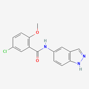 molecular formula C15H12ClN3O2 B4738824 5-chloro-N-(1H-indazol-5-yl)-2-methoxybenzamide 