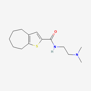 molecular formula C14H22N2OS B4738948 N-[2-(DIMETHYLAMINO)ETHYL]-4H5H6H7H8H-CYCLOHEPTA[B]THIOPHENE-2-CARBOXAMIDE 