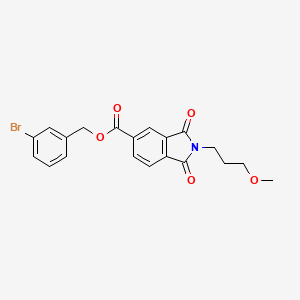 molecular formula C20H18BrNO5 B4739007 (3-Bromophenyl)methyl 2-(3-methoxypropyl)-1,3-dioxoisoindole-5-carboxylate 