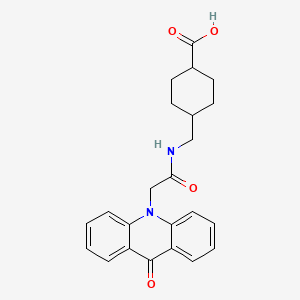 molecular formula C23H24N2O4 B4739032 TRANS-4-({[(9-OXO-10(9H)-ACRIDINYL)ACETYL]AMINO}METHYL)CYCLOHEXANECARBOXYLIC ACID 