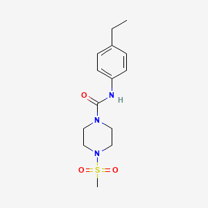 molecular formula C14H21N3O3S B4739084 N-(4-ETHYLPHENYL)-4-METHANESULFONYLPIPERAZINE-1-CARBOXAMIDE 