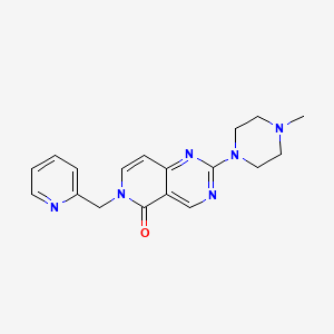 molecular formula C18H20N6O B4739130 2-(4-methylpiperazin-1-yl)-6-(pyridin-2-ylmethyl)pyrido[4,3-d]pyrimidin-5(6H)-one 