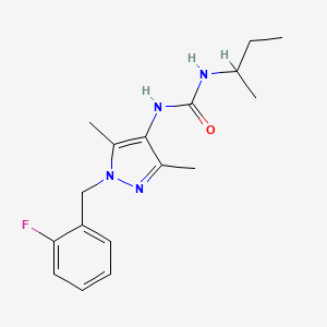 molecular formula C17H23FN4O B4739155 1-butan-2-yl-3-[1-(2-fluorobenzyl)-3,5-dimethyl-1H-pyrazol-4-yl]urea 