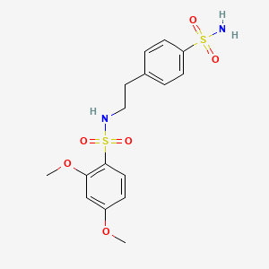 molecular formula C16H20N2O6S2 B4739571 2,4-dimethoxy-N-[2-(4-sulfamoylphenyl)ethyl]benzenesulfonamide 