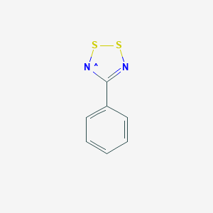 molecular formula C7H5N2S2 B047397 1,2,3,5-Dithiadiazolyl radical, 4-phenyl- CAS No. 118436-77-4