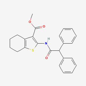 molecular formula C24H23NO3S B4739722 METHYL 2-(2,2-DIPHENYLACETAMIDO)-4,5,6,7-TETRAHYDRO-1-BENZOTHIOPHENE-3-CARBOXYLATE 