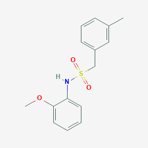 molecular formula C15H17NO3S B4739734 N-(2-methoxyphenyl)-1-(3-methylphenyl)methanesulfonamide 