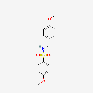 molecular formula C16H19NO4S B4739753 N-[(4-ethoxyphenyl)methyl]-4-methoxybenzenesulfonamide 