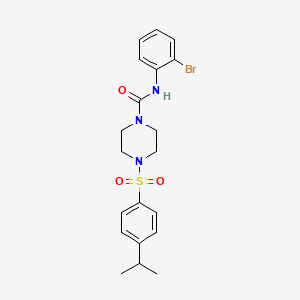 molecular formula C20H24BrN3O3S B4739858 N-(2-bromophenyl)-4-[(4-isopropylphenyl)sulfonyl]-1-piperazinecarboxamide 