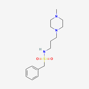 molecular formula C15H25N3O2S B4739914 N-[3-(4-methylpiperazin-1-yl)propyl]-1-phenylmethanesulfonamide 