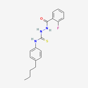 molecular formula C18H20FN3OS B4740056 1-(4-Butylphenyl)-3-[(2-fluorobenzoyl)amino]thiourea 