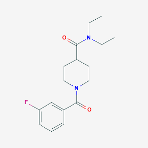 molecular formula C17H23FN2O2 B4740089 N,N-diethyl-1-(3-fluorobenzoyl)piperidine-4-carboxamide 