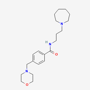 molecular formula C21H33N3O2 B4740376 N-[3-(1-azepanyl)propyl]-4-(4-morpholinylmethyl)benzamide 
