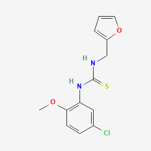 molecular formula C13H13ClN2O2S B4740529 N-(5-chloro-2-methoxyphenyl)-N'-(2-furylmethyl)thiourea 