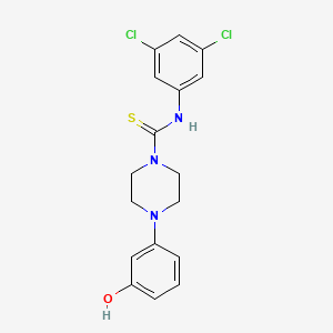 molecular formula C17H17Cl2N3OS B4740542 N-(3,5-dichlorophenyl)-4-(3-hydroxyphenyl)-1-piperazinecarbothioamide 