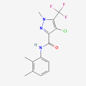 molecular formula C14H13ClF3N3O B4740545 4-chloro-N-(2,3-dimethylphenyl)-1-methyl-5-(trifluoromethyl)-1H-pyrazole-3-carboxamide 
