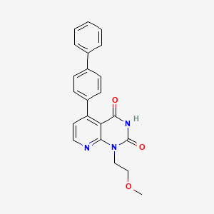 molecular formula C22H19N3O3 B4740602 5-biphenyl-4-yl-1-(2-methoxyethyl)pyrido[2,3-d]pyrimidine-2,4(1H,3H)-dione 