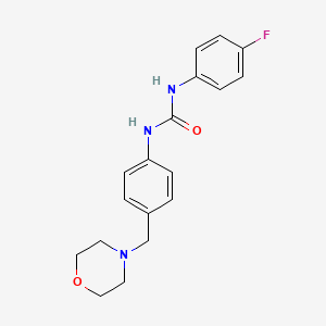 molecular formula C18H20FN3O2 B4740710 N-(4-FLUOROPHENYL)-N'-[4-(MORPHOLINOMETHYL)PHENYL]UREA 