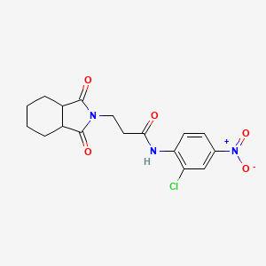 molecular formula C17H18ClN3O5 B4740808 N~1~-(2-CHLORO-4-NITROPHENYL)-3-(1,3-DIOXOOCTAHYDRO-2H-ISOINDOL-2-YL)PROPANAMIDE 