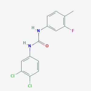 molecular formula C14H11Cl2FN2O B4740900 1-(3,4-Dichlorophenyl)-3-(3-fluoro-4-methylphenyl)urea 