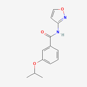 molecular formula C13H14N2O3 B4740957 N-(12-OXAZOL-3-YL)-3-(PROPAN-2-YLOXY)BENZAMIDE 