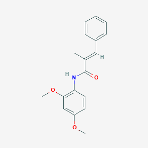 molecular formula C18H19NO3 B4740993 (2E)-N-(2,4-dimethoxyphenyl)-2-methyl-3-phenylprop-2-enamide 