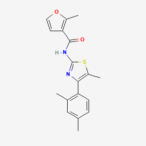 molecular formula C18H18N2O2S B4741170 N-[4-(2,4-dimethylphenyl)-5-methyl-1,3-thiazol-2-yl]-2-methyl-3-furamide 