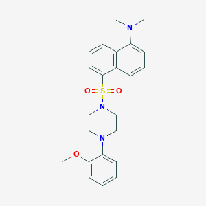 molecular formula C23H27N3O3S B047415 5-[4-(2-methoxyphenyl)piperazin-1-yl]sulfonyl-N,N-dimethylnaphthalen-1-amine CAS No. 439935-18-9