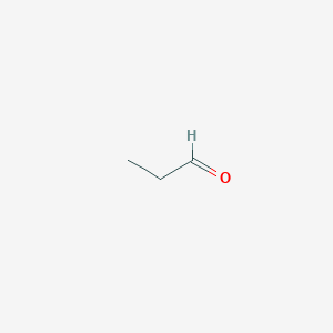 molecular formula C3H6O<br>CH3CH2CHO<br>C3H6O B047417 Propionaldehyde CAS No. 123-38-6