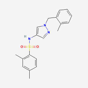 molecular formula C19H21N3O2S B4741945 2,4-dimethyl-N~1~-[1-(2-methylbenzyl)-1H-pyrazol-4-yl]-1-benzenesulfonamide 