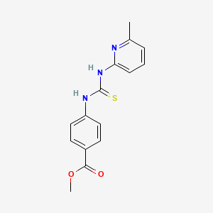 molecular formula C15H15N3O2S B4742063 Methyl 4-{[(6-methylpyridin-2-yl)carbamothioyl]amino}benzoate 