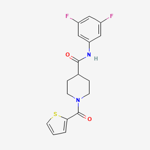 molecular formula C17H16F2N2O2S B4742255 N-(3,5-difluorophenyl)-1-(thiophene-2-carbonyl)piperidine-4-carboxamide 
